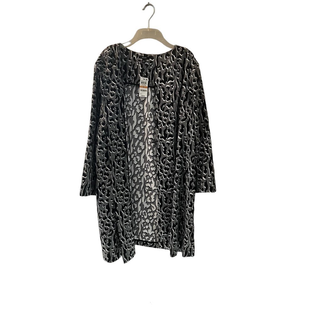 Alfani Grey Leopard cape coat sz 3X